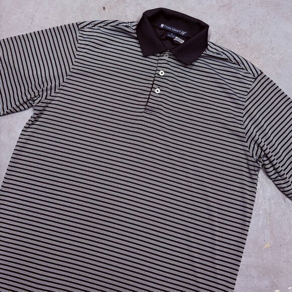 Chase Edward Golf Striped Polo Shirt Short Sleeve Small - Picture 3 of 7